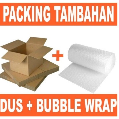 TAMBAH PACKING BUBBLE WRAP + KARDUS