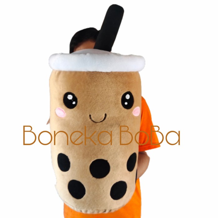 ✨ BISA COD ✨ boneka boba jumbo - cream plus nama