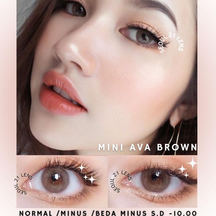 ☟ SOFTLENS MINI AVA BROWN. NORMAL/MINUS s.d -10.00 ☇