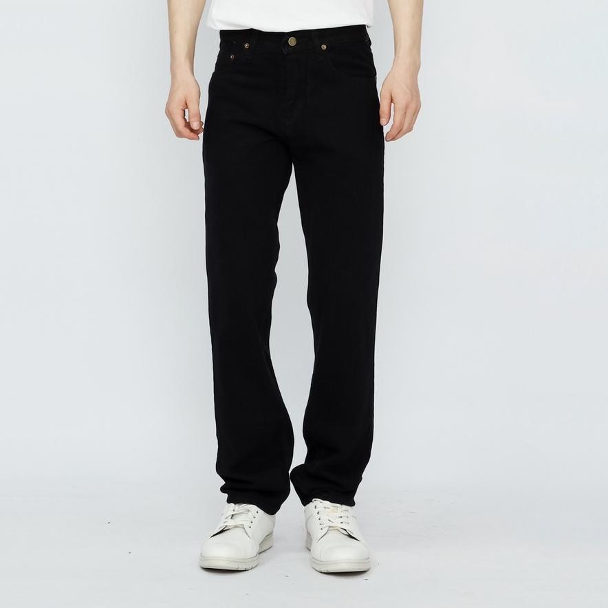 TERBAIK Fathco - Celana Jeans Basic Reguler Black