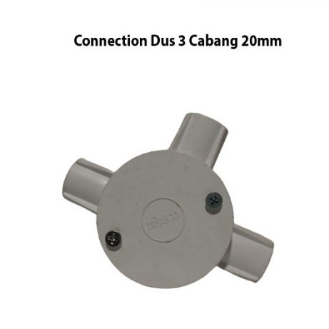 Connection Dus atau Tee Dus 3 Cabang 20mm