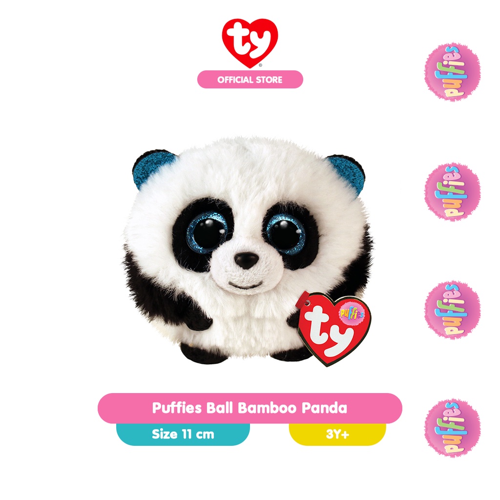 TY Puffies Bamboo Panda - Boneka Panda