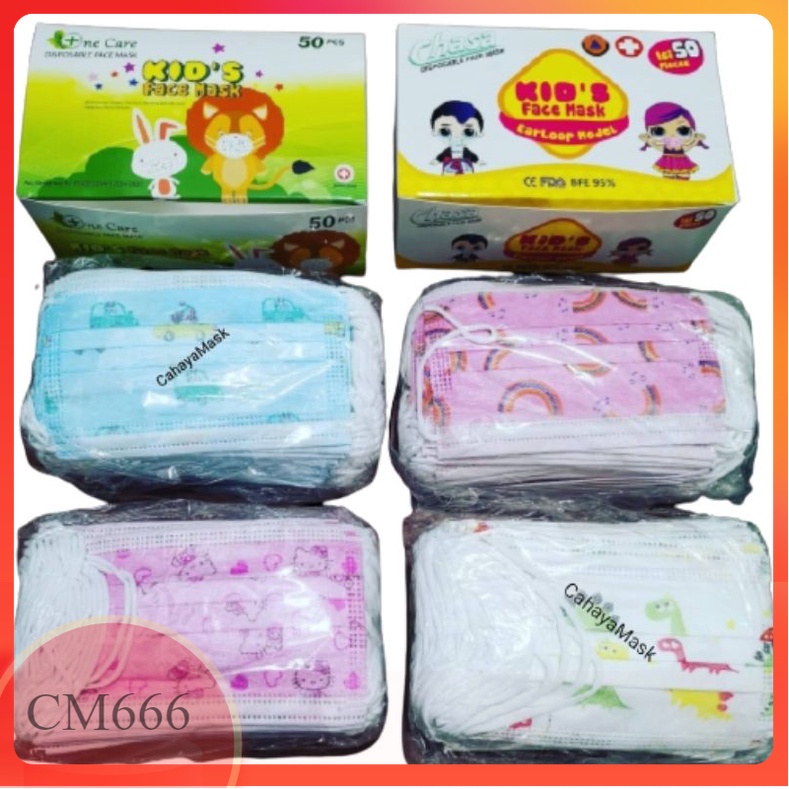 Masker Anak 3ply Earloop 50pcs
