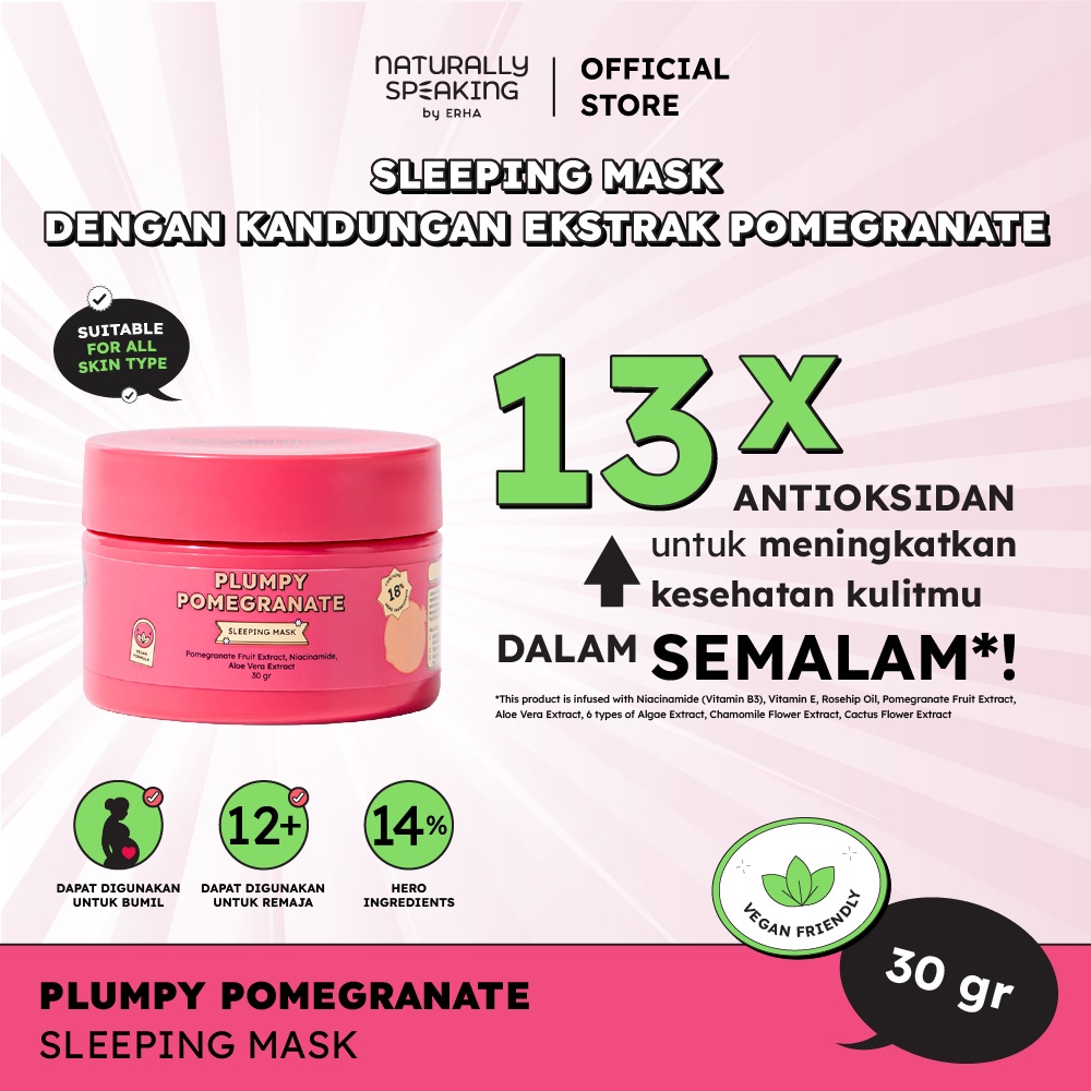 (2F) Naturally Speaking Plumpy Pomegranate Sleeping Mask