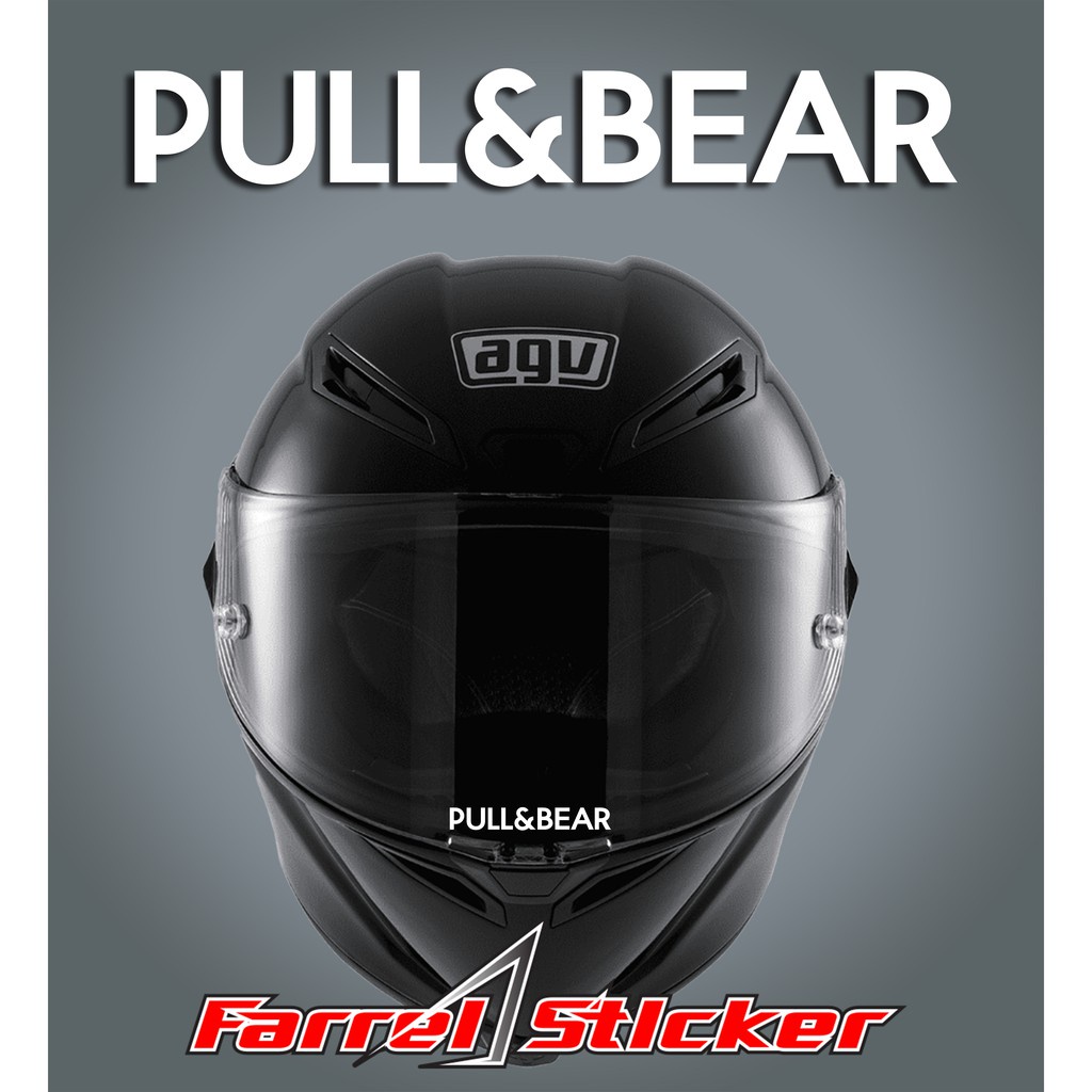 Stiker visor helm sticker PULL&BEAR