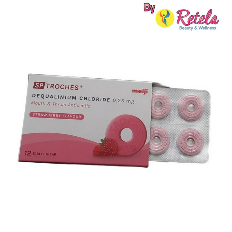 Sp Troches Strawberry 12 Tablet