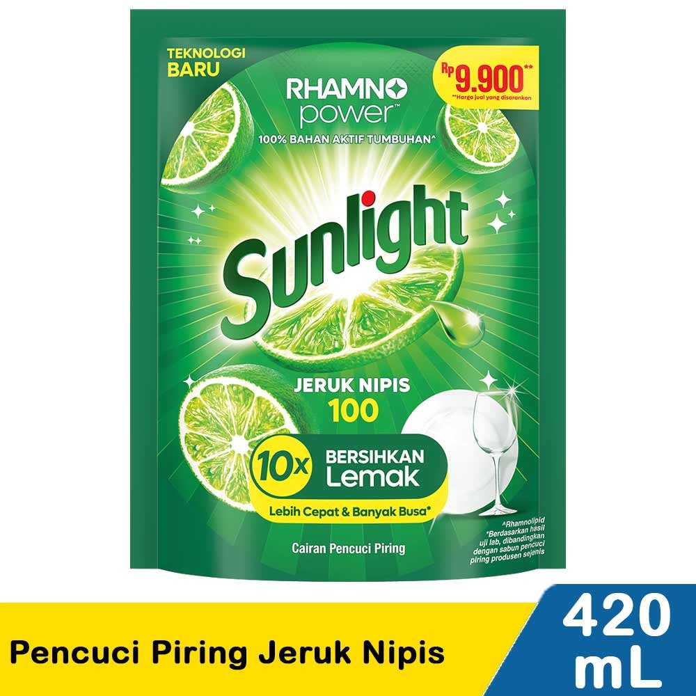 SUNLIGHT PENCUCI PIRING (NEW) LIME 460/420mL