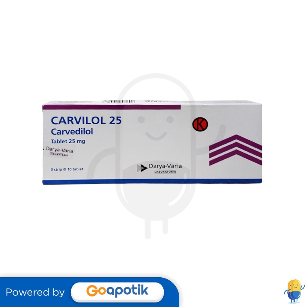Carvilol 25 Mg Box 30 Tablet
