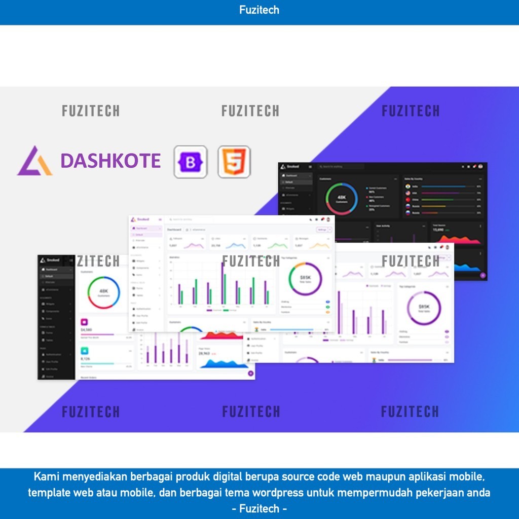 WEB TEMPLATE DASHKOTE - BOOTSTRAP5 ADMIN TEMPLATE D2210 FUZITECH