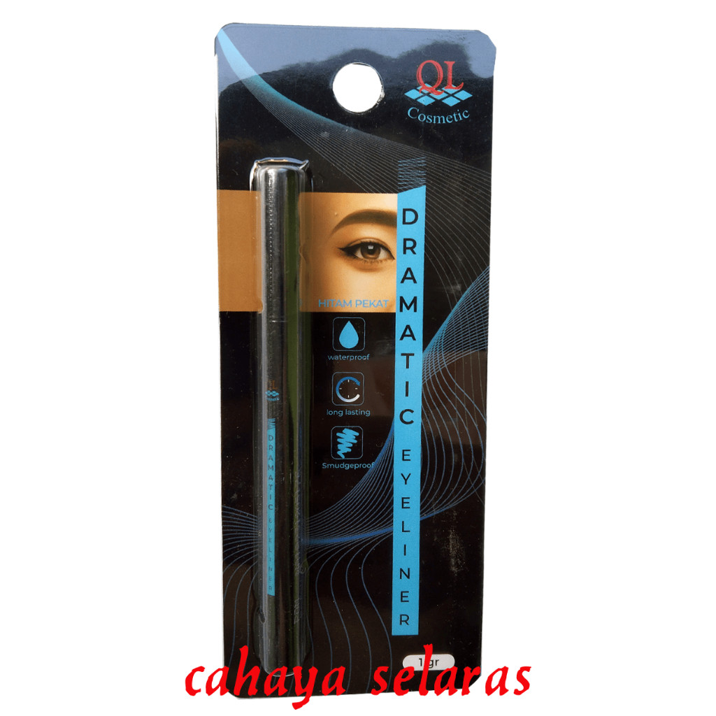 QL DRAMATIC EYELINER WATERPROOF SMUDGEPROOF WUDHU 1GR