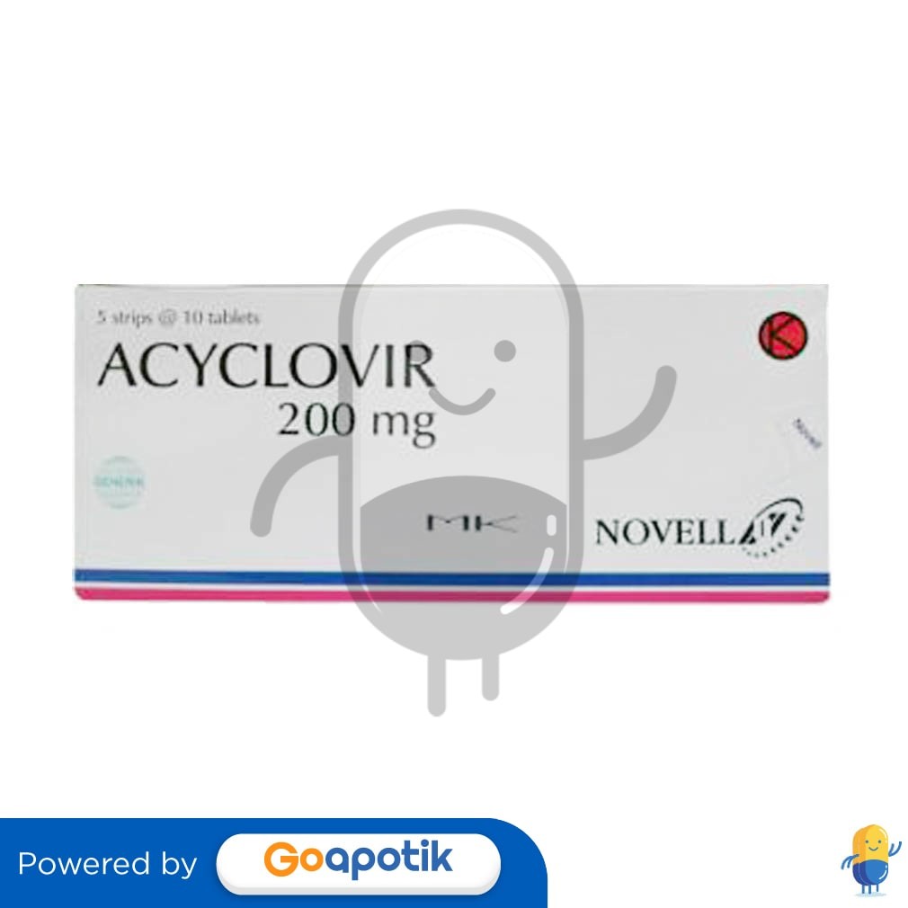 Acyclovir Novell 200 Mg Box 50 Tablet