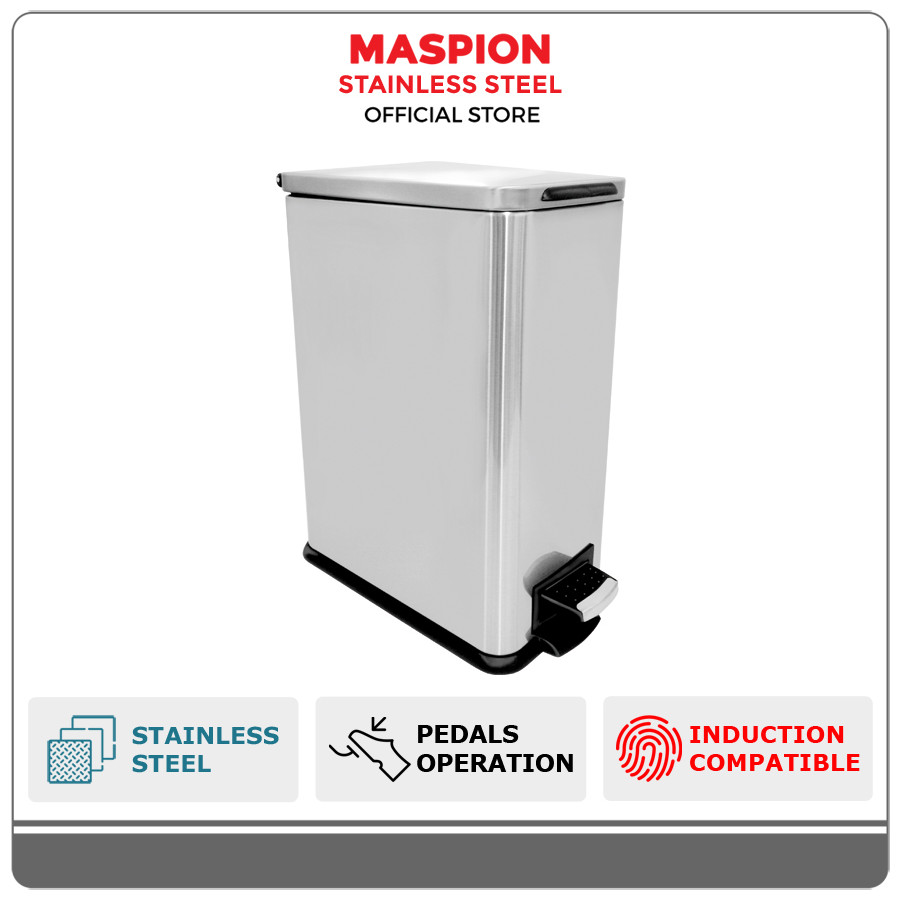 Maspion Tempat Sampah Dust Bin Pedal Rectangular 5 Liter