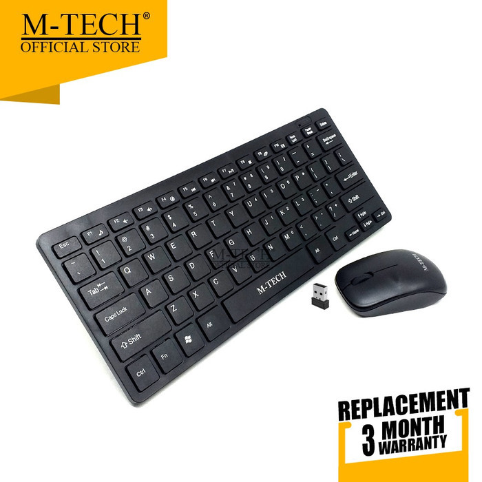 M-Tech Original Keyboard Mini Multimedia Combo Mouse Wireless STK-03 - Putih