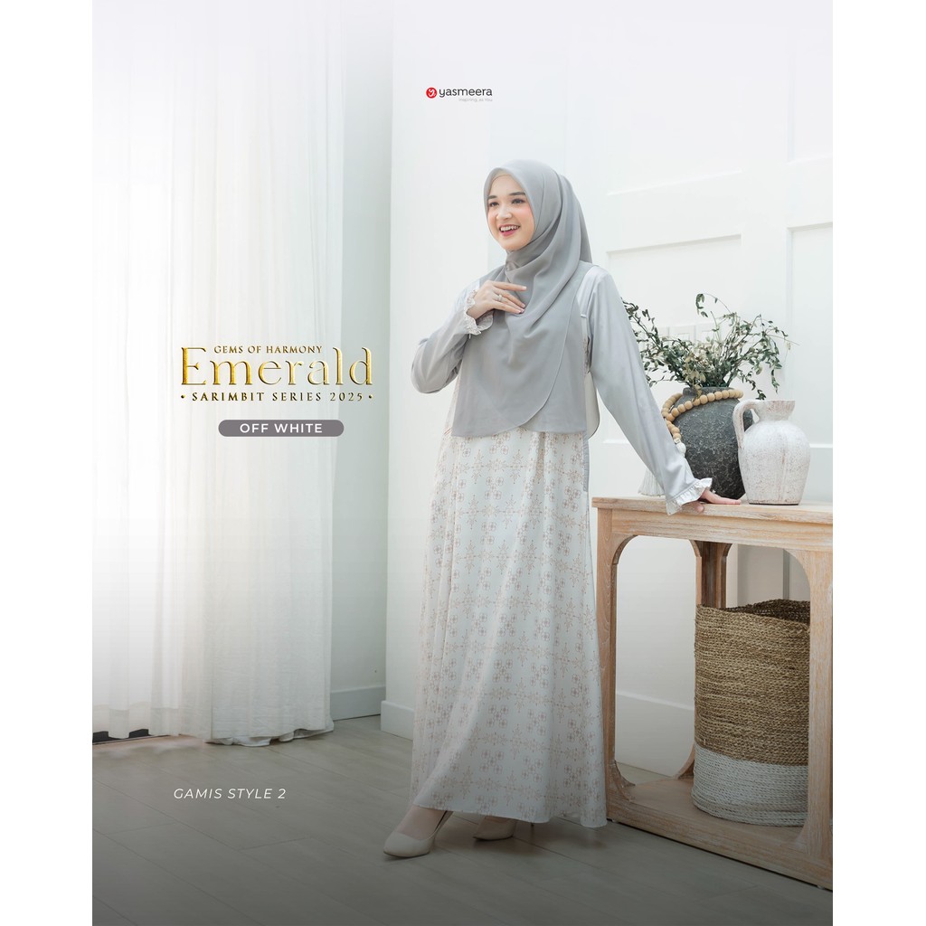 Sarimbit Gamis Emerald Dewasa Style 2 El - Rasheed by Yasmeera