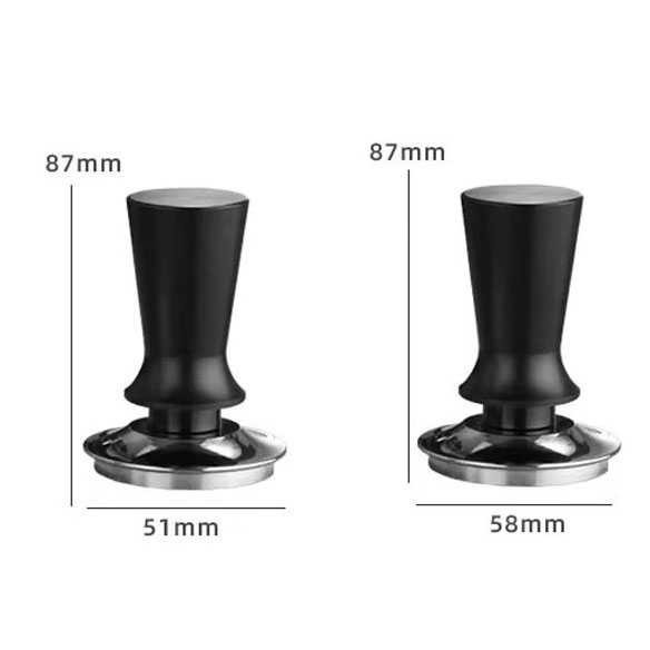 D3W! One Two Cups Tamper Kopi Espresso Flat Base Spring Loaded - FEN59