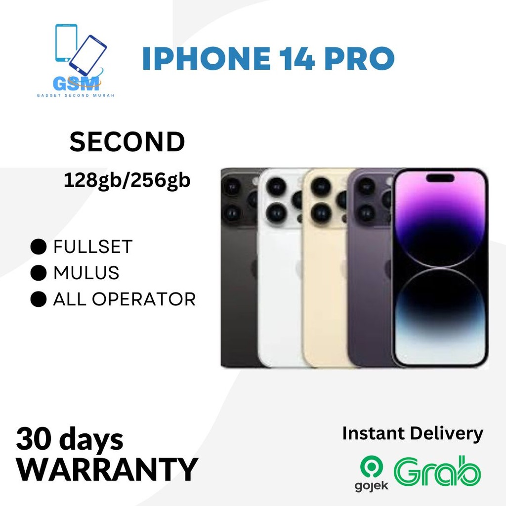 IP iPhone 14 Pro 128gb 256gb Second Inter Mulus Like New