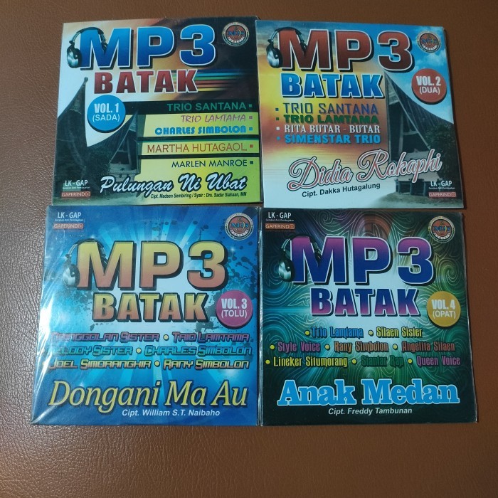 mp3 batak original volume 1-4 4disc