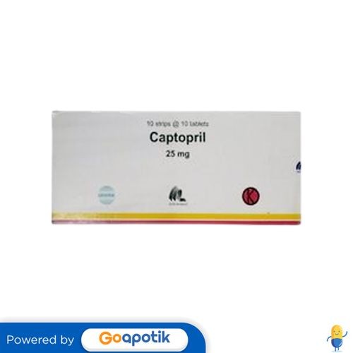 Captopril Indofarma 25 Mg Box 100 Tablet