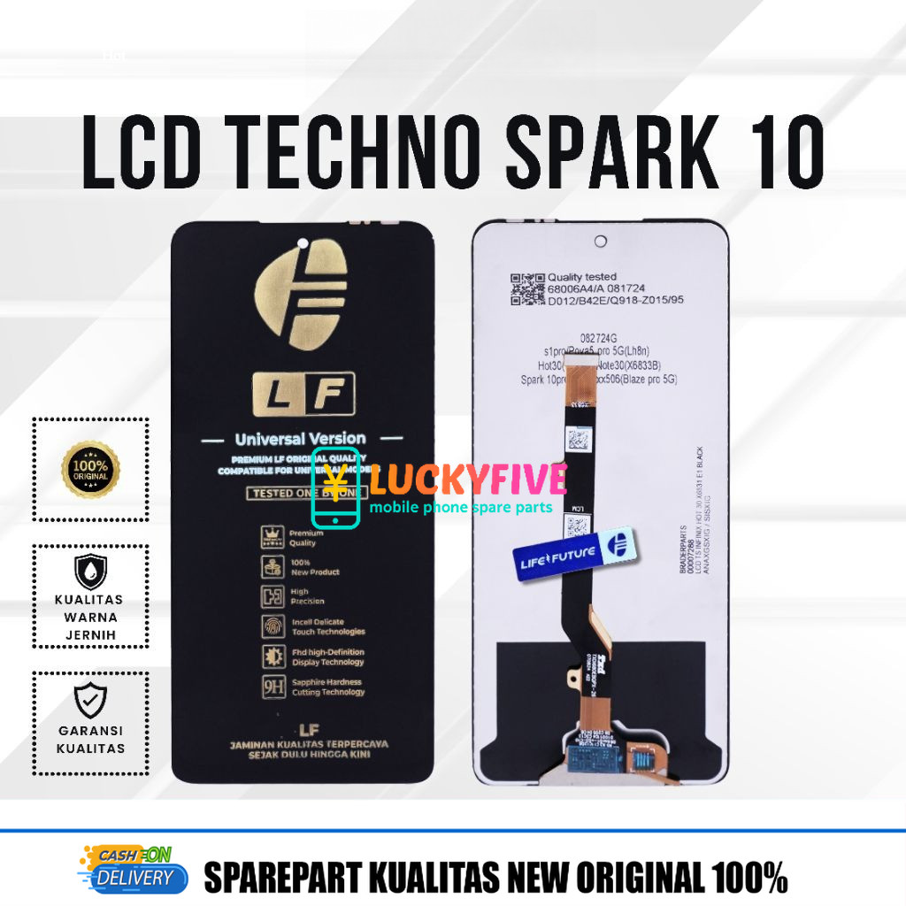 LCD Tecno Spark 10 Original Fullset Touchscreen Life Future