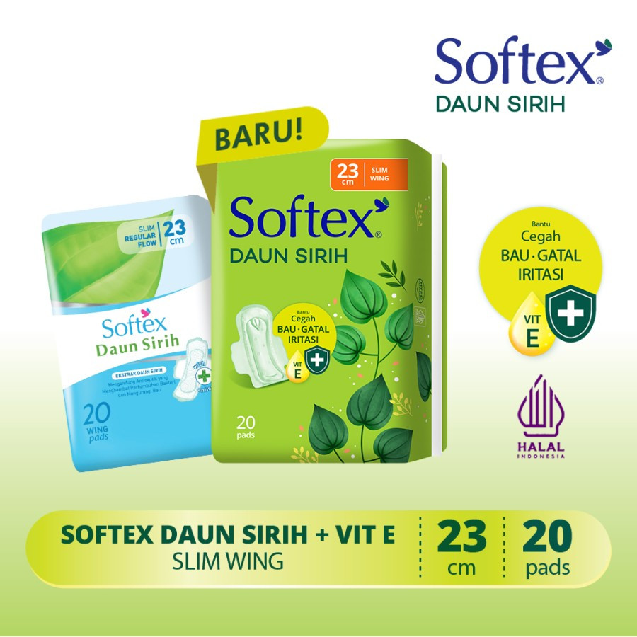 Softex Daun Sirih Slim Reguler Wing 23cm - 20pcs