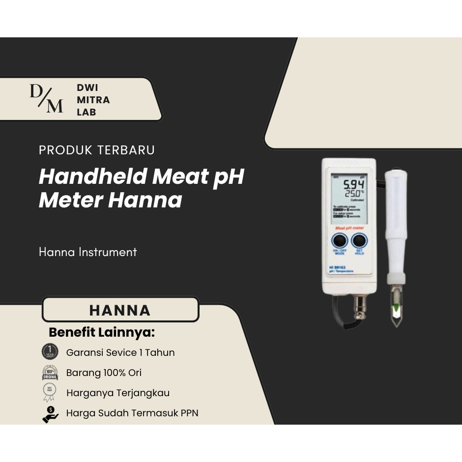 Handheld Meat pH Meter Hanna