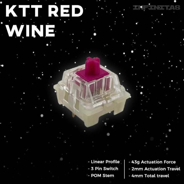 Content KTT Red Wine Pre-Lubed Mechanical keyboard switch (Linear)
