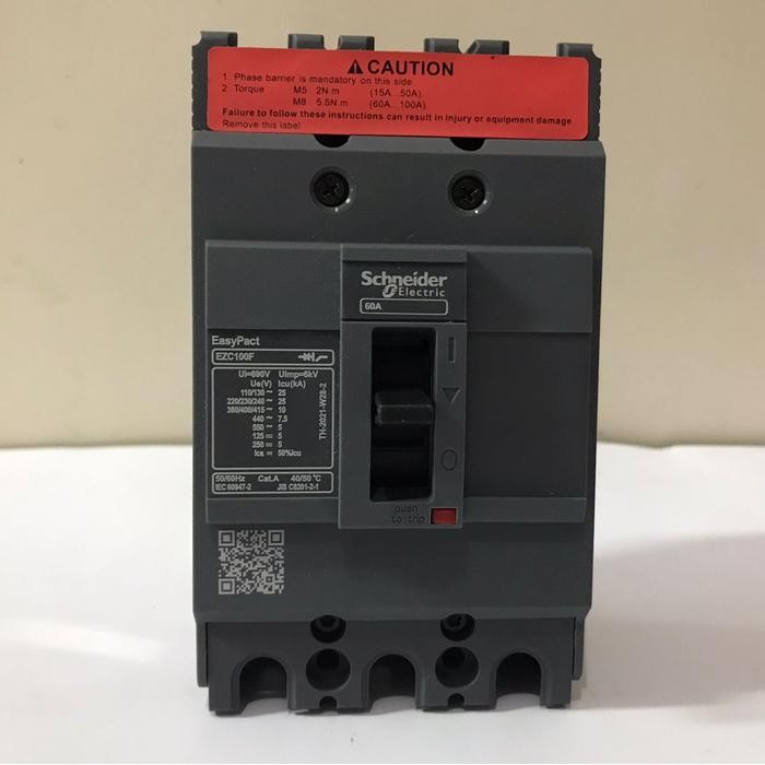 MCCB EZC100F 60A 3P Schneider