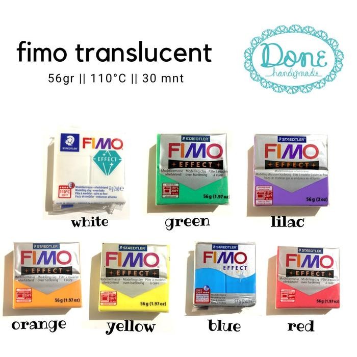 fimo effect translucent polymer clay modelling clay bahan clay adonan - Biru
