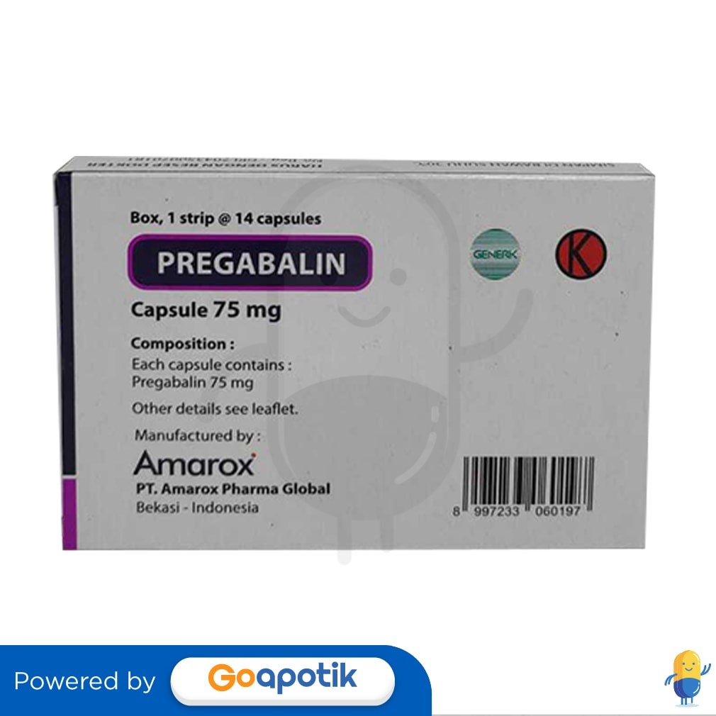 Pregabalin Amarox 75 Mg Box 14 Kapsul