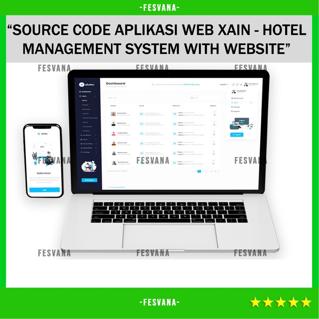 SOURCE CODE APLIKASI WEB EKATTOR 8 SCHOOL MANAGEMENT SYSTEM (SAAS) D7 FESVANA