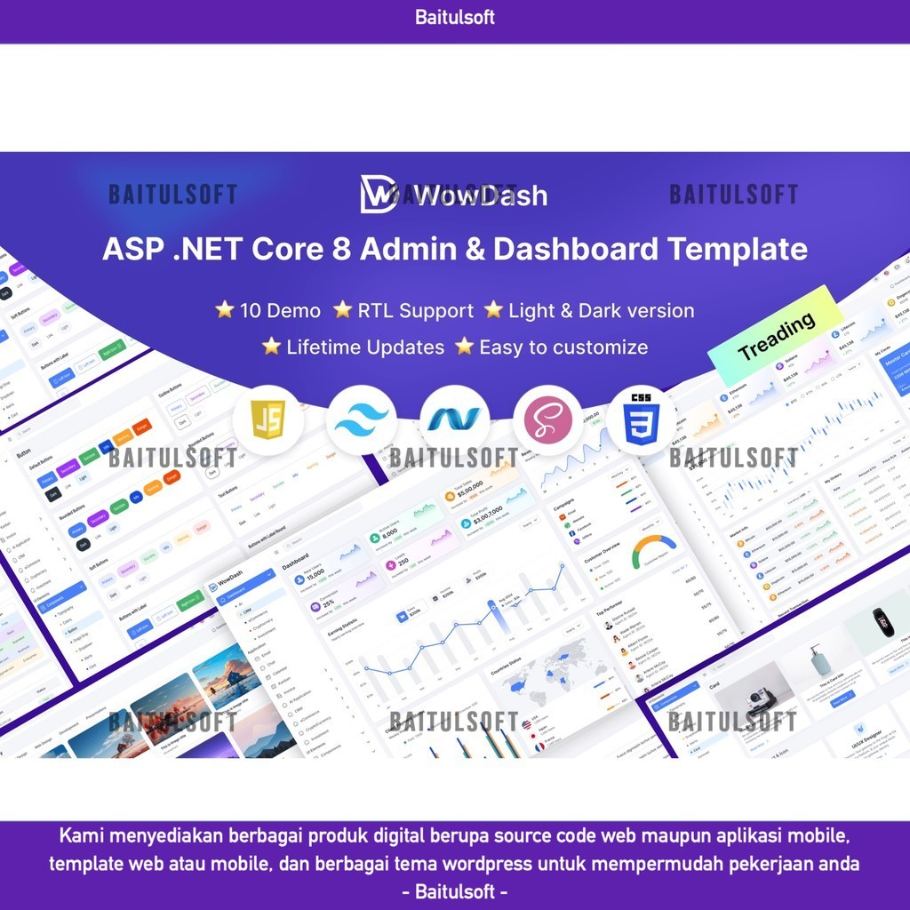 WEB TEMPLATE WOWDASH–ASP.NET CORE 8 TAILWIND CSS ADMIN TEMPLATE D2130 BAITULSOFT