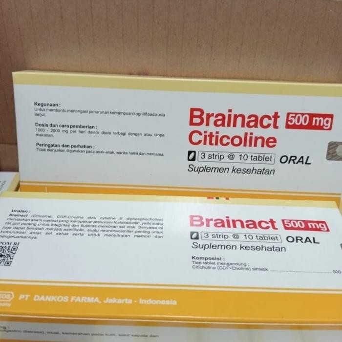 Brainact 500 mg Citicooline - Box 30 Tablet