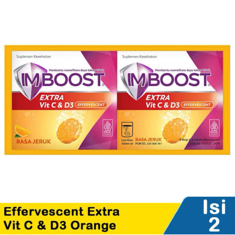 Imboost Extra Vit C & D Effervescent Strip 2 Tablet