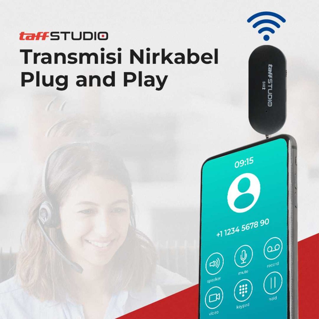 ‼️BISA COD‼️RCHMDSHPSTUDIO Wireless Microphone 2.4G Headset 2 PCS with Receiver - SI02