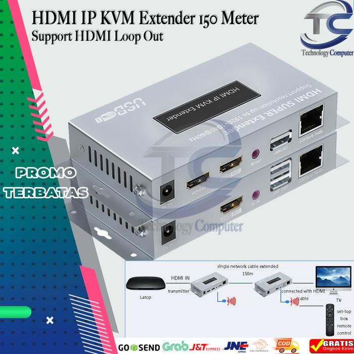 HDMI+USB+IR KVM IP Extender over LAN (via switch) Support Loop Out