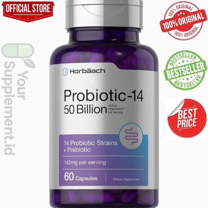 Horbaach probiotic 50 billion per serving isi 60