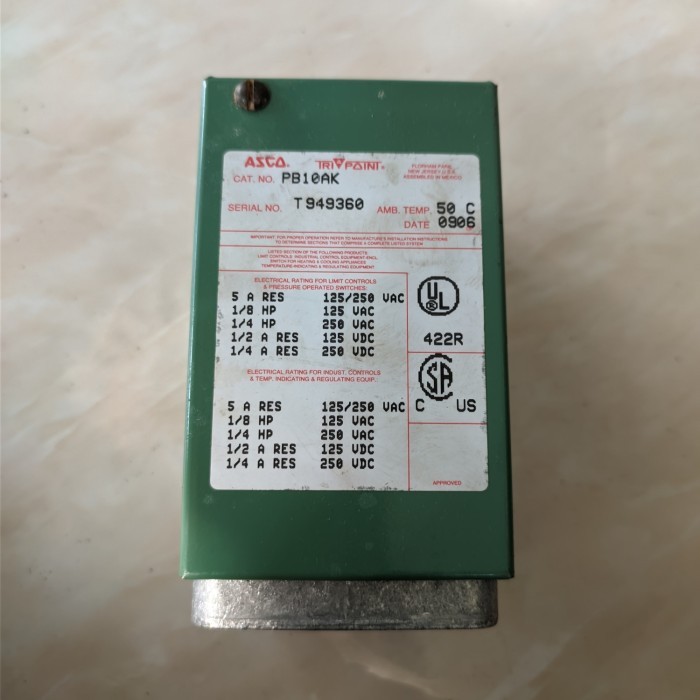 ASCO Tripoint PB10AK Pressure and Temperature Switch