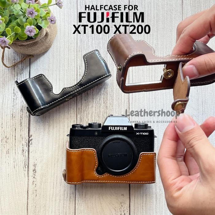 Leather halfcase Fujifilm XT100 - Coffe