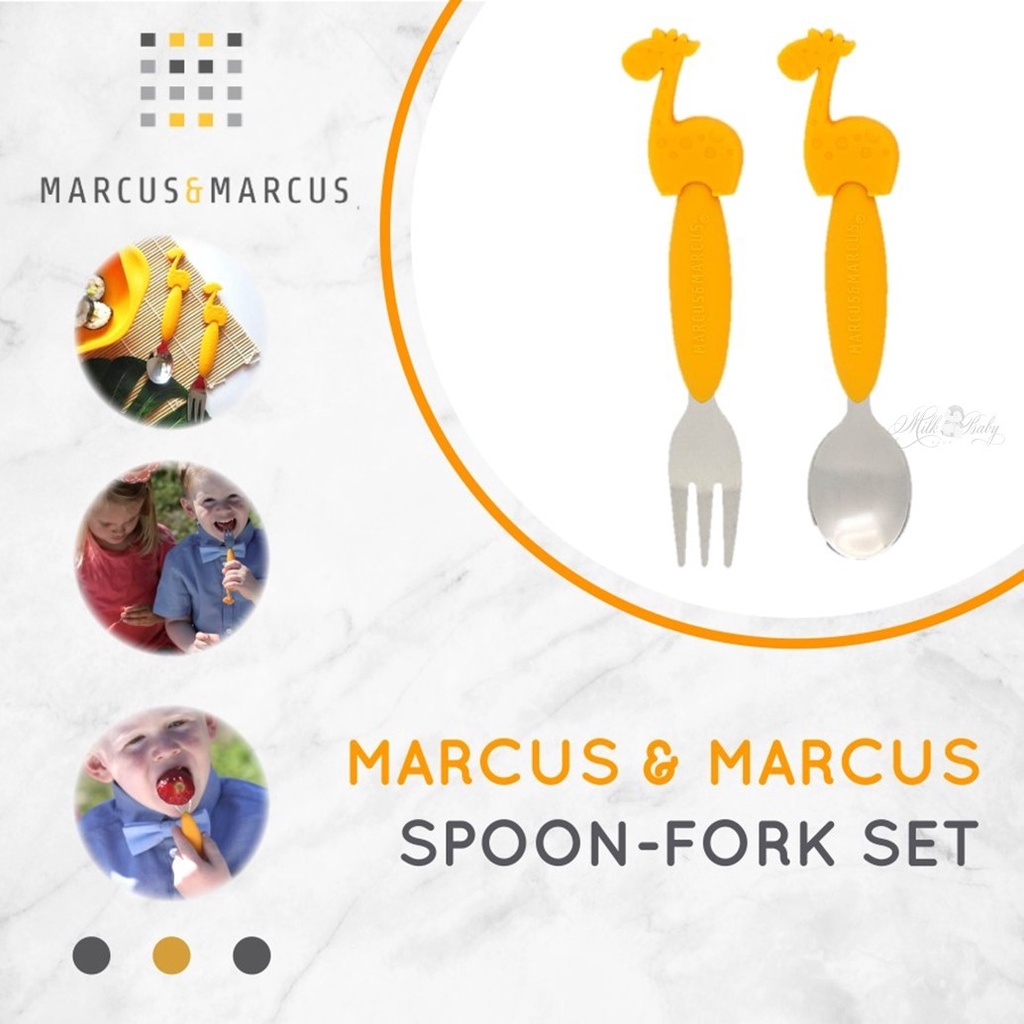 SPOON FORK SET - GIRAFFE YELLOW (KD03 GF)