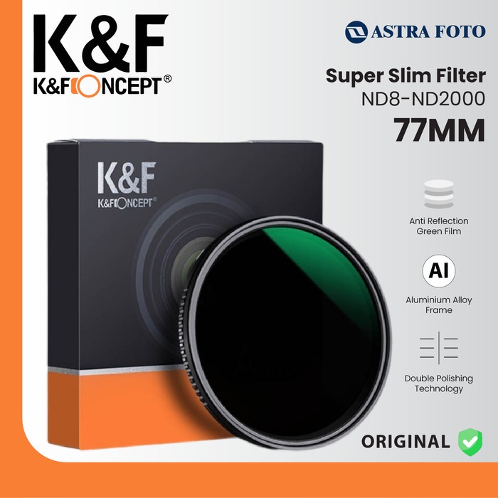 KNF Concept 77mm Filter Multi Coating ND8-2000 Super Slim Filter K&F