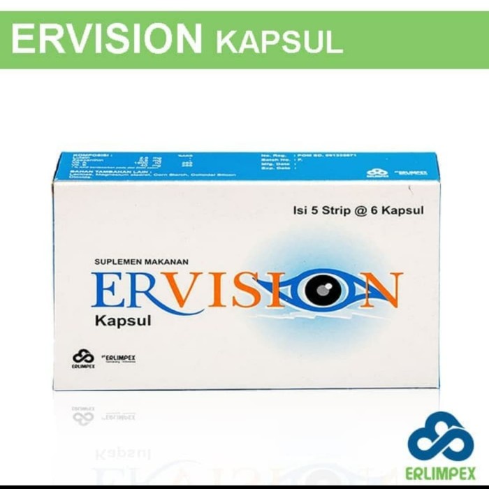 Ervision 1box 30 caps /Suplemen Kesehatan Mata