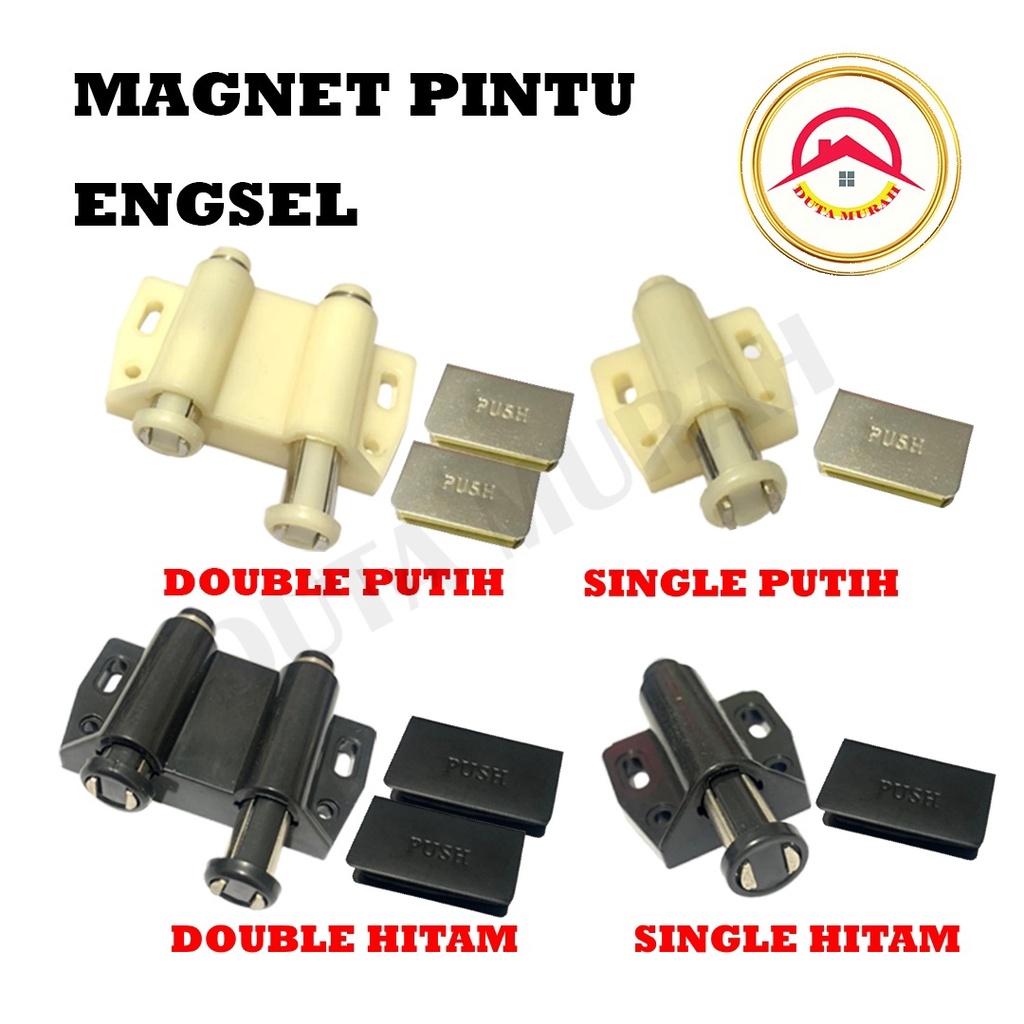 Magnet Push Open Single Double Lemari Kaca Buffet TV