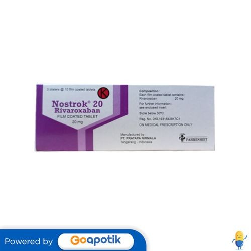 Nostrok 20 Mg Box 30 Tablet