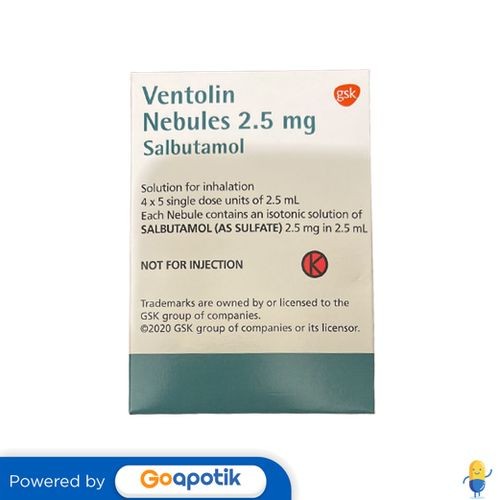 Ventolin Nebules 2.5 Ml Box 20 Pcs
