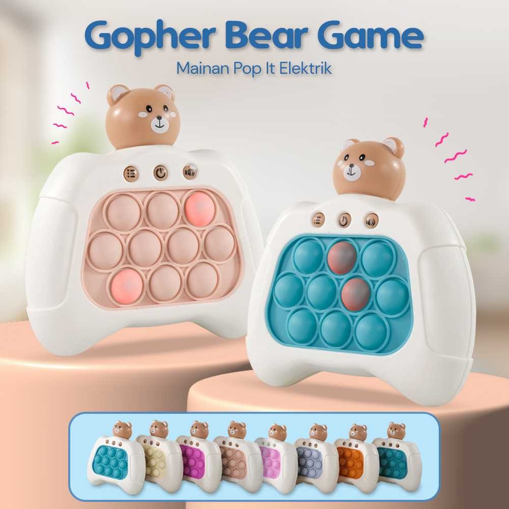 ‼️COD‼️ ARSYKSTRQUICK Mainan Pop It Elektrik Gopher Bear Game Console 3rd Generation - Q3 ‼️COD‼️