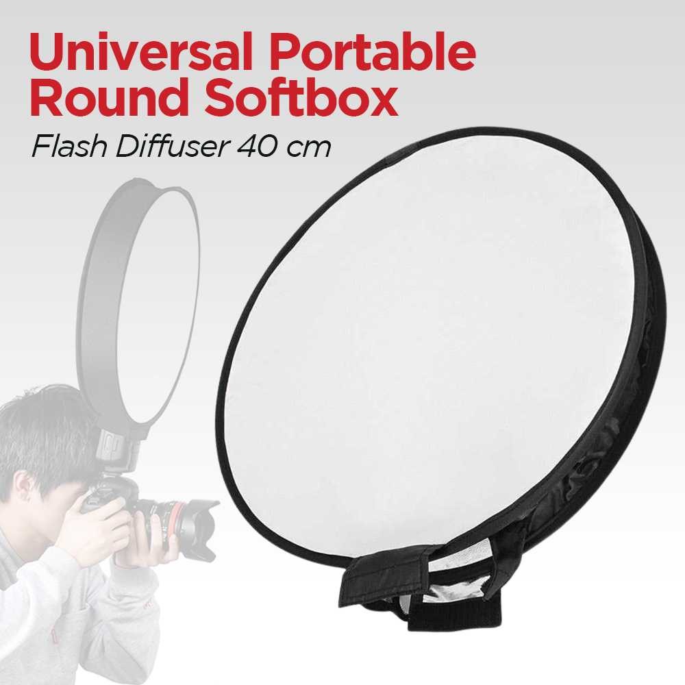 Universal Portable Round Softbox Flash Diffuser 40 cm - PU5145