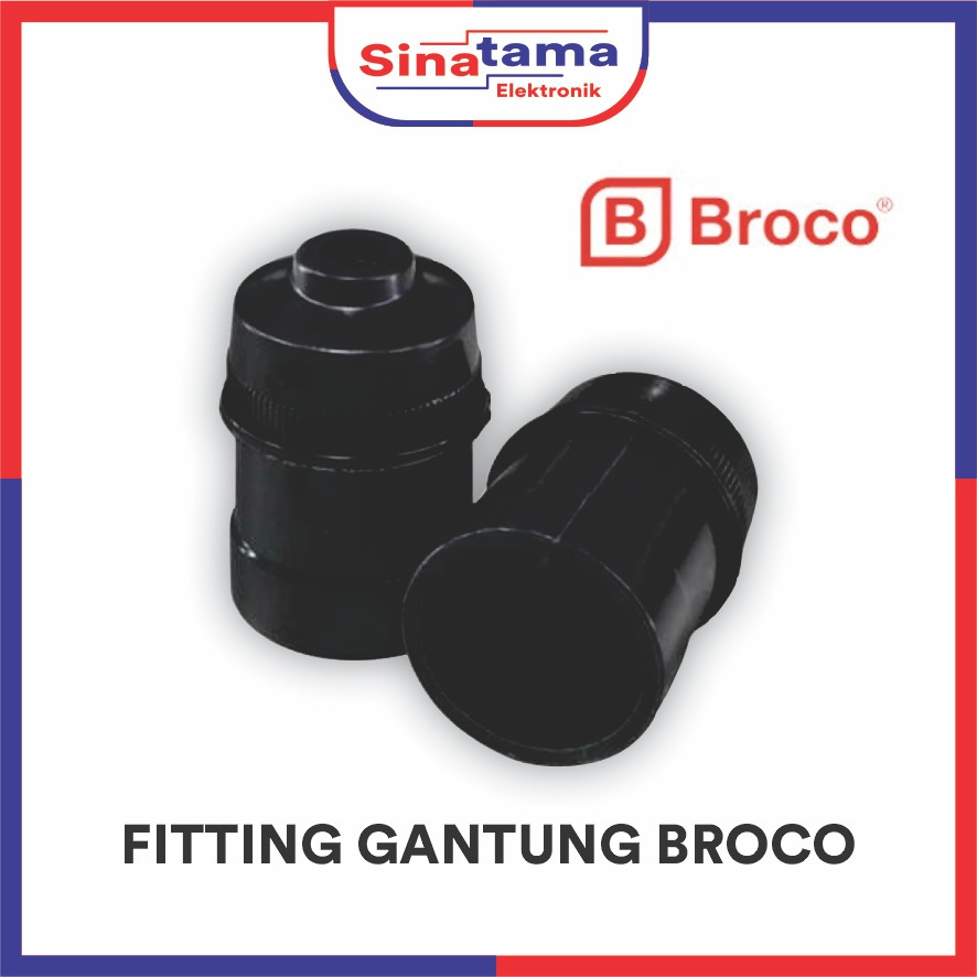 Fitting Gantung Hitam BROCO E27 ORIGINAL