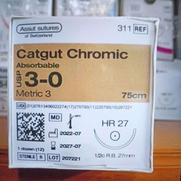 Catgut CHROMIC 3/0 ROUNDBODIED (CROMIC ABSORBABLE)