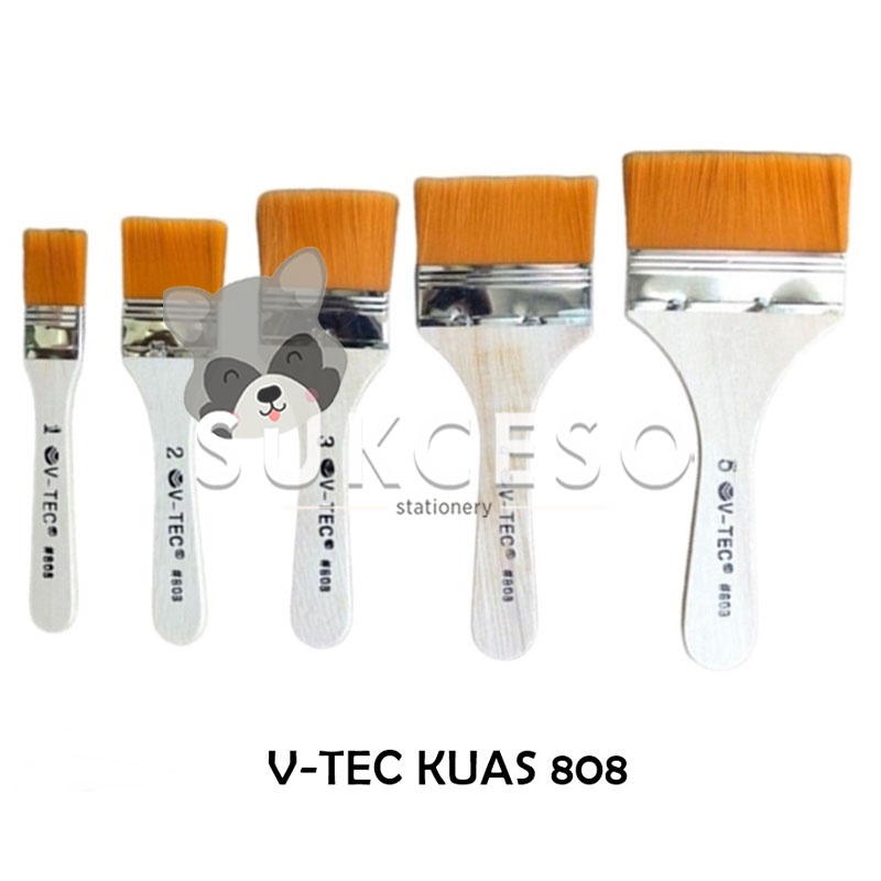 V-Tec Lukis Flat 808 1/2/3/4/5 / Vtec Brush Lukis