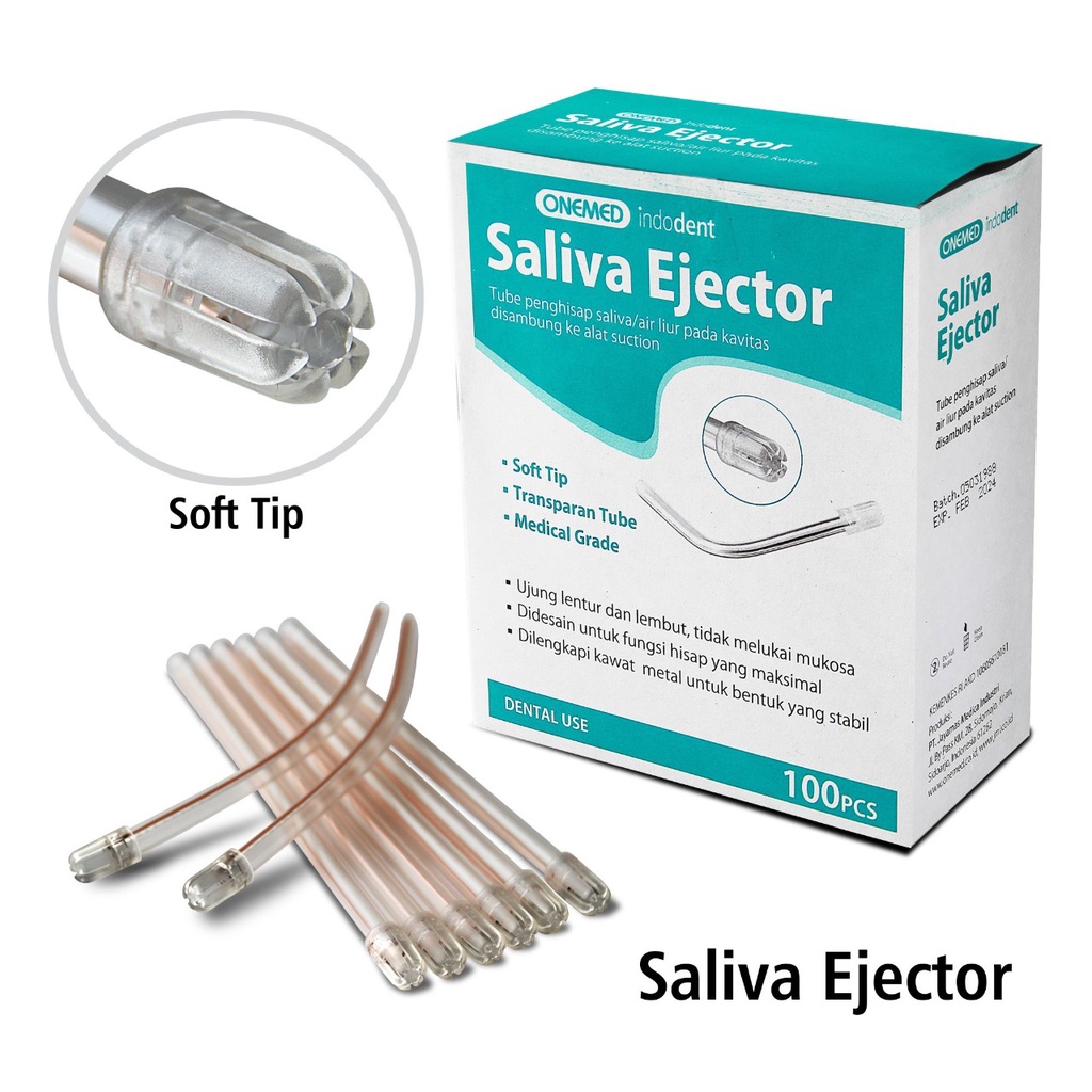 Saliva Ejector Transparan OneMed pak 100pcs OD